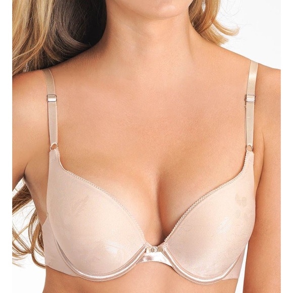 NWT Lilly of France convertible push-up bra 38D barely beige - Picture 2 of 7